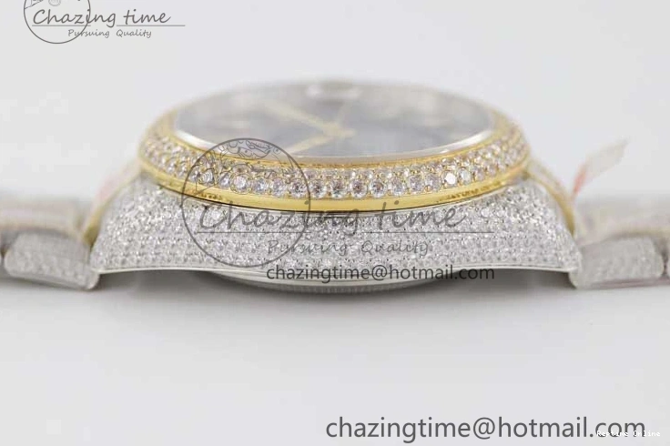 0203 Effortless Diamond Skydweller SS YG TWF Best Edition Black Dial on SS YG Bracelet Asian 23J to 2343